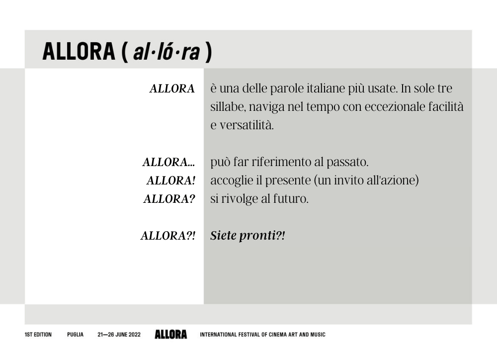 Allora Fest ad Ostuni in Puglia - Giugno 2022